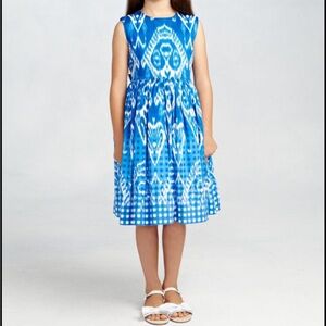 Oscar de la Renta Blue and White Kids Dress